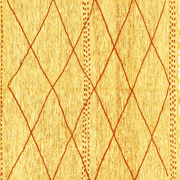 Square Solid Yellow Modern Rug, abs3070yw