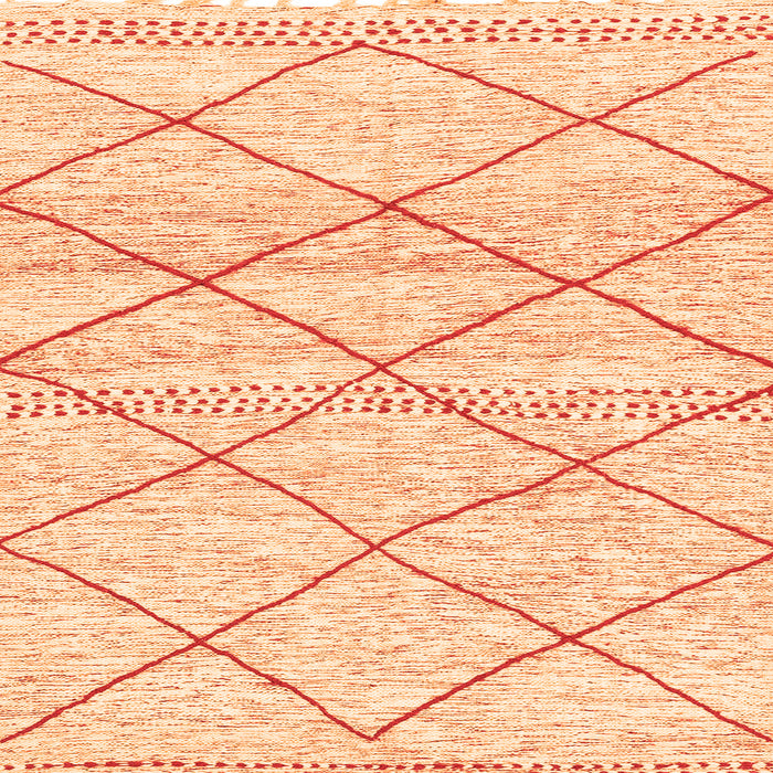 Square Machine Washable Solid Orange Modern Area Rugs, wshabs3070org