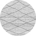 Round Solid Gray Modern Rug, abs3070gry