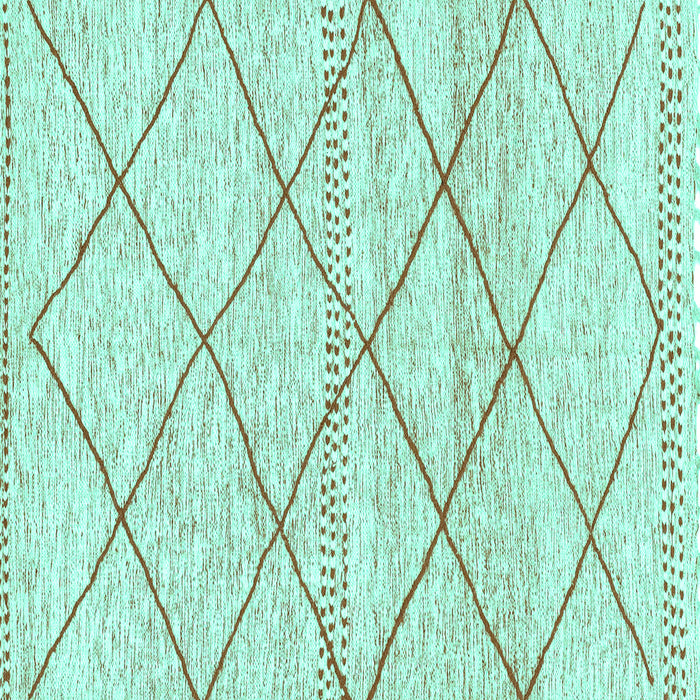 Square Solid Turquoise Modern Rug, abs3070turq