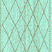 Square Solid Turquoise Modern Rug, abs3070turq