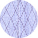 Round Solid Blue Modern Rug, abs3070blu