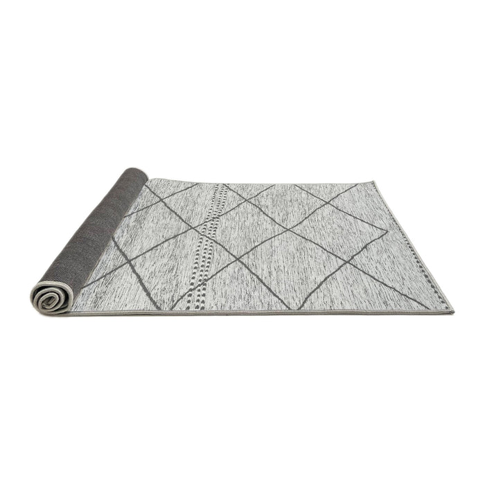 Sideview of Solid Gray Modern Rug, abs3070gry