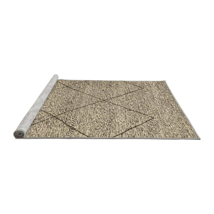 Sideview of Machine Washable Abstract Gold Rug, wshabs3071