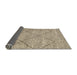 Sideview of Abstract Golden Blonde Gold Modern Rug, abs3071