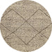 Round Abstract Golden Blonde Gold Modern Rug, abs3071