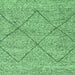 Square Abstract Emerald Green Modern Rug, abs3071emgrn