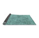 Sideview of Abstract Light Blue Modern Rug, abs3071lblu