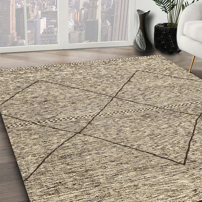 Machine Washable Abstract Gold Rug in a Family Room, wshabs3071