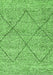 Machine Washable Abstract Green Modern Area Rugs, wshabs3071grn