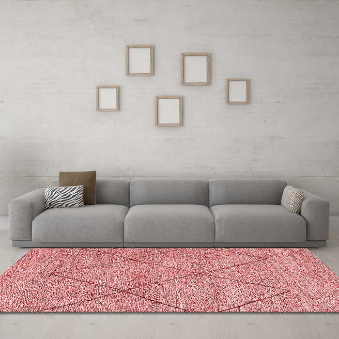 Modern Red Washable Rugs
