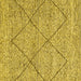 Square Abstract Yellow Modern Rug, abs3071yw