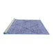 Sideview of Machine Washable Abstract Blue Modern Rug, wshabs3071blu