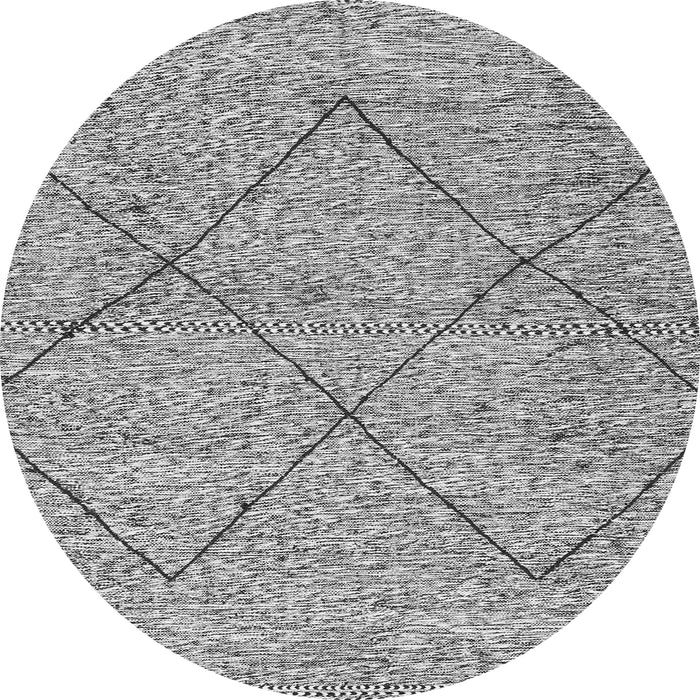 Round Abstract Gray Modern Rug, abs3071gry