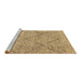 Sideview of Machine Washable Abstract Brown Modern Rug, wshabs3071brn