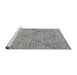 Sideview of Machine Washable Abstract Gray Modern Rug, wshabs3071gry