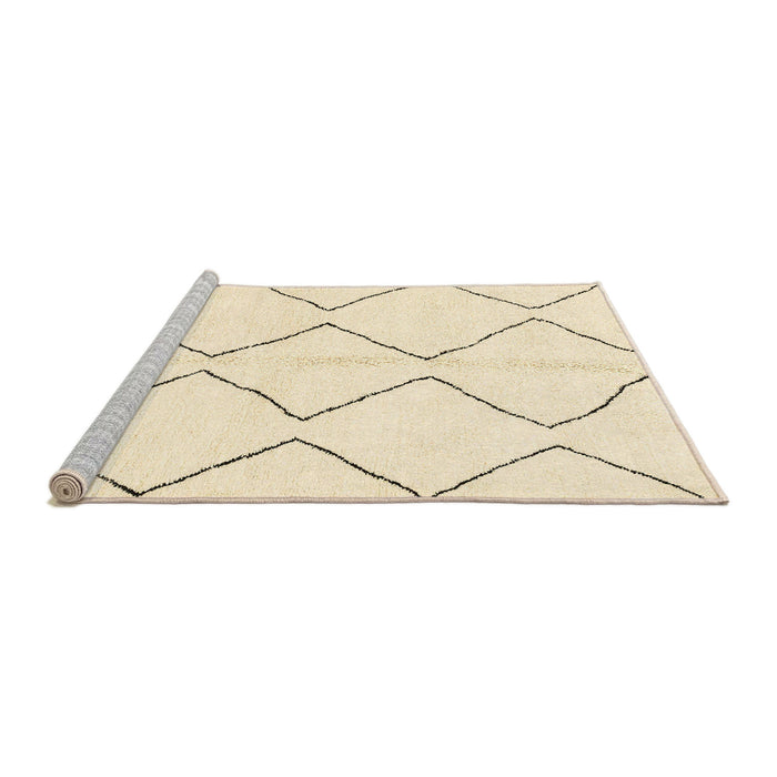 Sideview of Machine Washable Abstract Gold Rug, wshabs3072