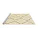 Sideview of Machine Washable Abstract Gold Rug, wshabs3072