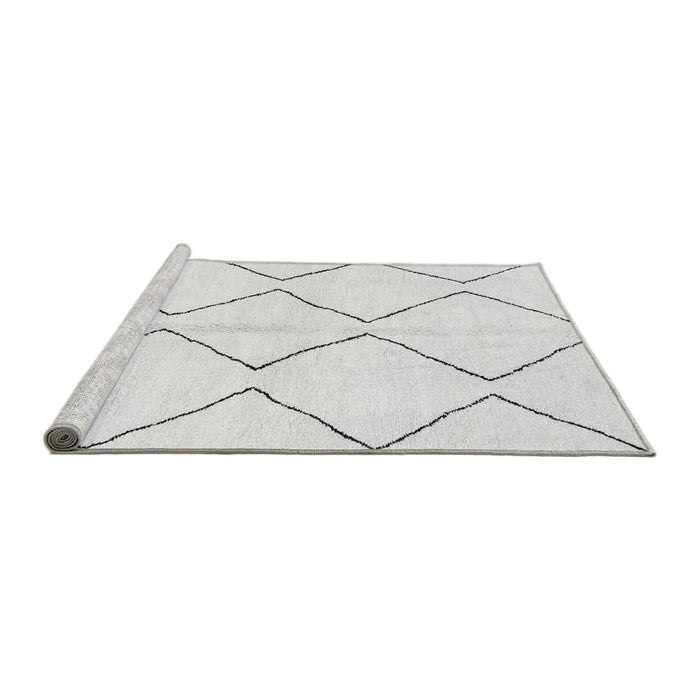 Sideview of Machine Washable Solid Gray Modern Rug, wshabs3072gry