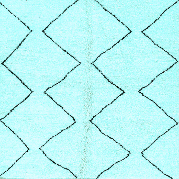 Square Machine Washable Solid Light Blue Modern Rug, wshabs3072lblu