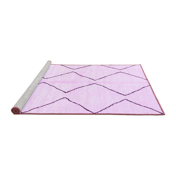 Sideview of Machine Washable Solid Purple Modern Area Rugs, wshabs3072pur