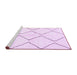 Sideview of Machine Washable Solid Purple Modern Area Rugs, wshabs3072pur