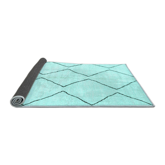 Sideview of Solid Light Blue Modern Rug, abs3072lblu