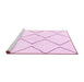 Sideview of Machine Washable Solid Pink Modern Rug, wshabs3072pnk