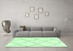 Machine Washable Solid Emerald Green Modern Area Rugs in a Living Room,, wshabs3072emgrn