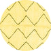 Round Solid Yellow Modern Rug, abs3072yw