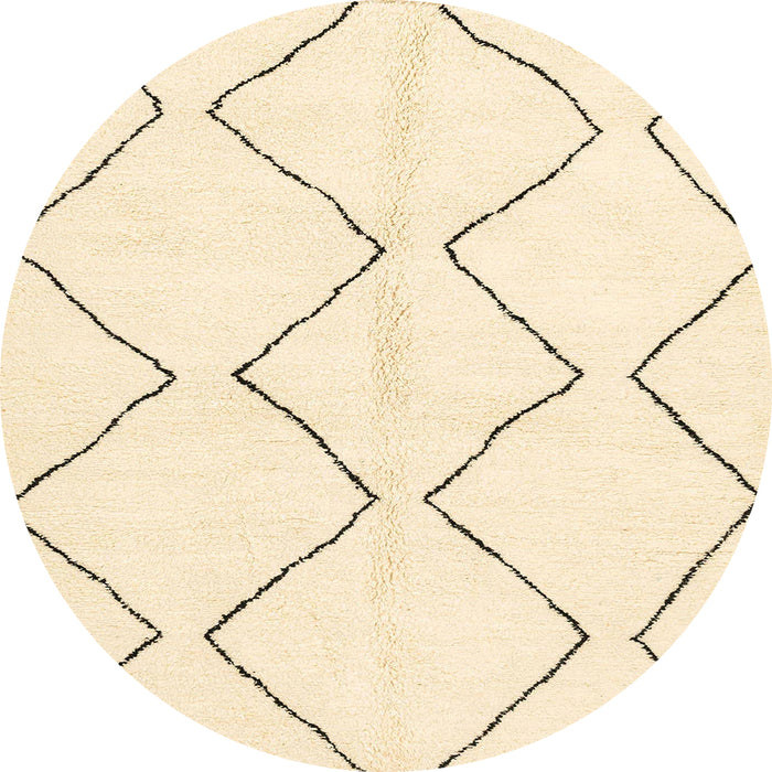 Round Machine Washable Abstract Gold Rug, wshabs3072