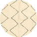 Round Machine Washable Abstract Gold Rug, wshabs3072