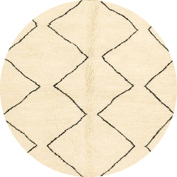 Round Abstract Golden Blonde Gold Solid Rug, abs3072