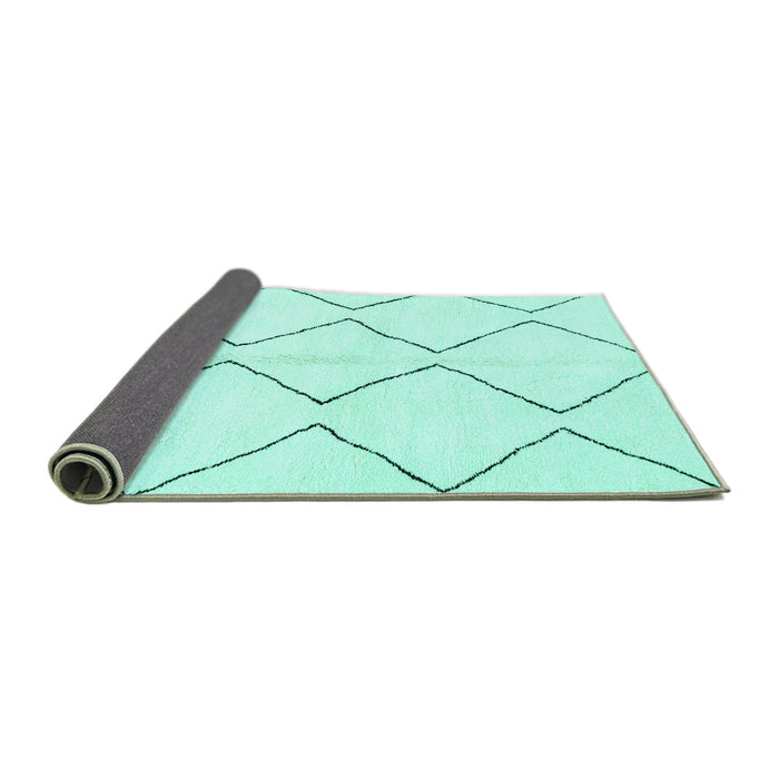 Sideview of Solid Turquoise Modern Rug, abs3072turq