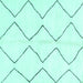 Square Solid Turquoise Modern Rug, abs3072turq