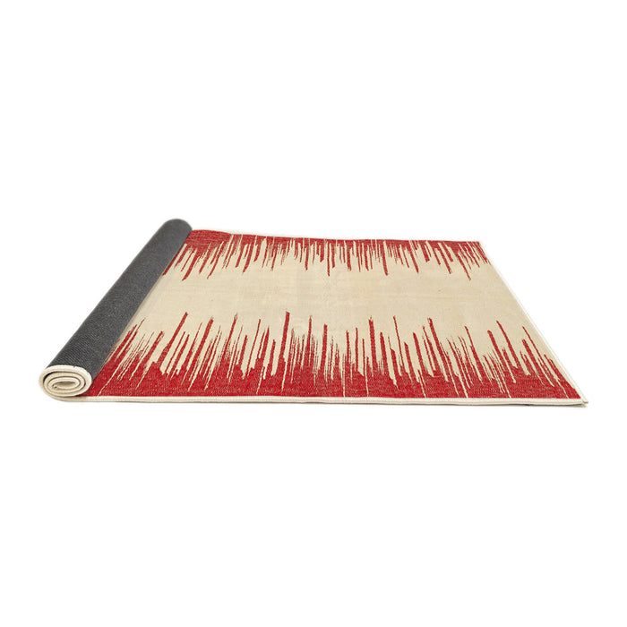 Sideview of Abstract Bright Orange Solid Rug, abs3073