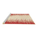 Sideview of Machine Washable Abstract Bright Orange Rug, wshabs3073