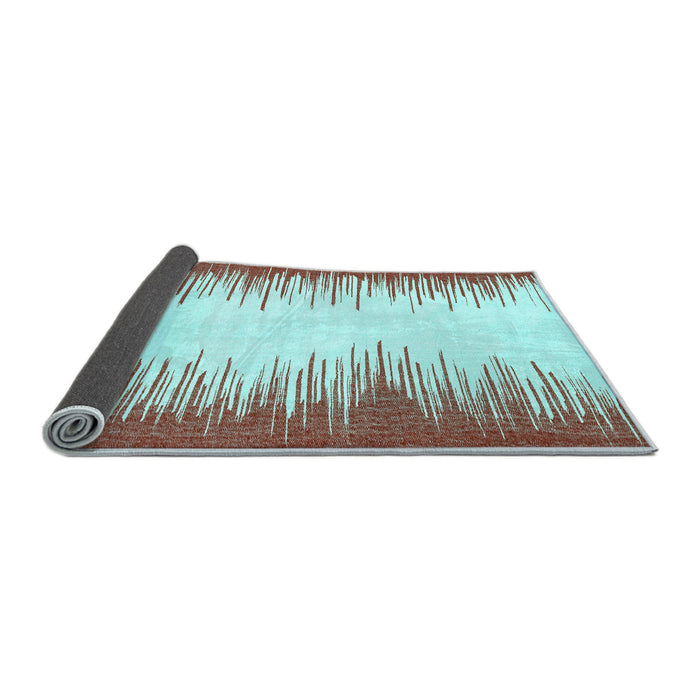 Sideview of Solid Light Blue Modern Rug, abs3073lblu