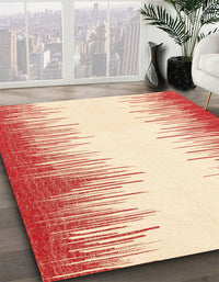 Abstract Bright Orange Solid Rug, abs3073