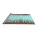 Sideview of Machine Washable Solid Light Blue Modern Rug, wshabs3073lblu