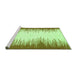 Sideview of Machine Washable Solid Green Modern Area Rugs, wshabs3073grn