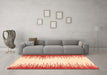 Machine Washable Solid Orange Modern Area Rugs in a Living Room, wshabs3073org