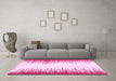 Machine Washable Solid Pink Modern Rug in a Living Room, wshabs3073pnk