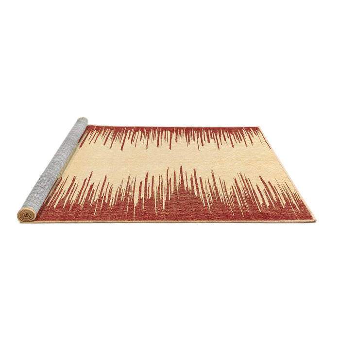 Sideview of Machine Washable Solid Brown Modern Rug, wshabs3073brn
