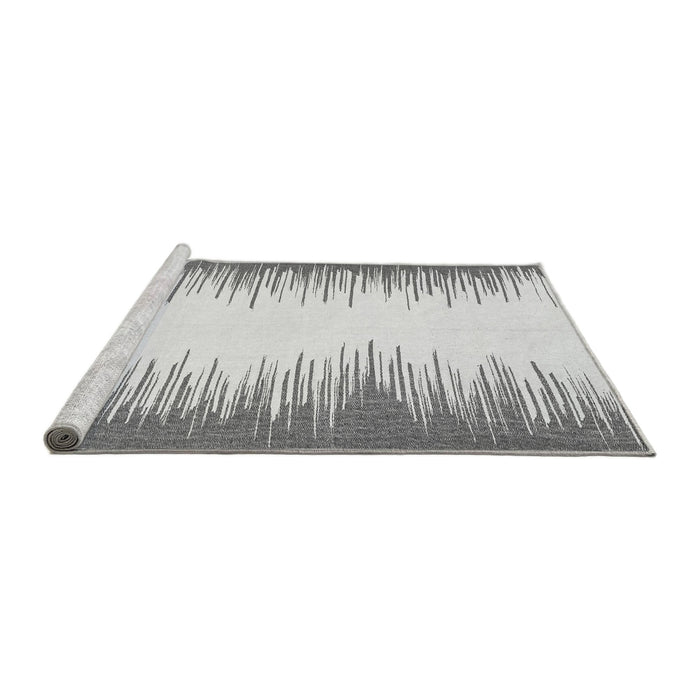 Sideview of Machine Washable Solid Gray Modern Rug, wshabs3073gry