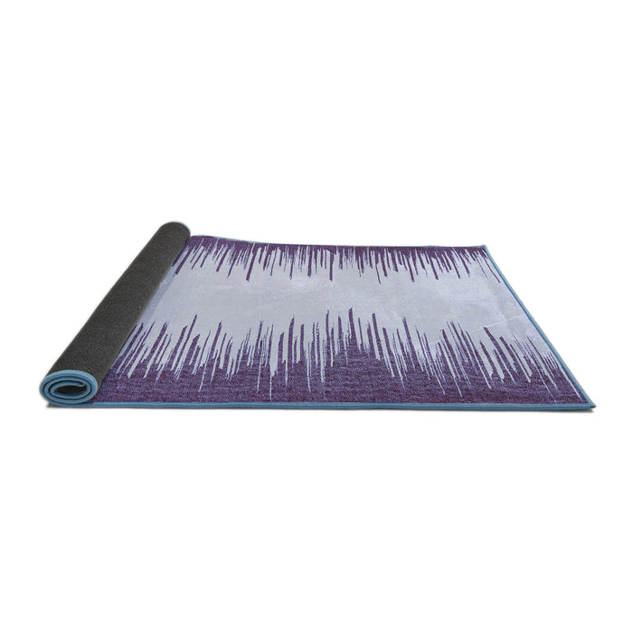 Sideview of Solid Blue Modern Rug, abs3073blu