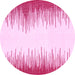 Round Solid Pink Modern Rug, abs3073pnk