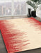 Abstract Bright Orange Solid Rug in Family Room, abs3073