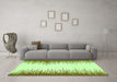 Machine Washable Solid Green Modern Area Rugs in a Living Room,, wshabs3073grn