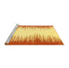 Sideview of Machine Washable Solid Yellow Modern Rug, wshabs3073yw